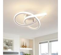 Comely Plafonnier LED Moderne, Créative Forme de Fleur Lampe de Plafond, Luminaire Plafonnier LED pour Chambre Cuisine Salon Couloir, 30W 3000K (Blanc 30CM)