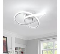 Comely Plafonnier LED Moderne, Créative Forme de Fleur Lampe de Plafond, Luminaire Plafonnier LED pour Chambre Cuisine Salon Couloir, 30W 6500K (Blanc 30CM)