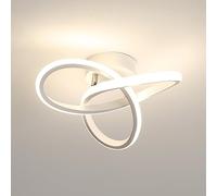 Comely Plafonnier LED Moderne, Créative Forme de Fleur Lampe de Plafond, Luminaire Plafonnier LED pour Chambre Cuisine Salon Couloir, 22W 4500K (Blanc 25CM)