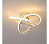 Comely Plafonnier LED Moderne, Créative Forme de Fleur Lampe de Plafond, Luminaire Plafonnier LED pour Chambre Cuisine Salon Couloir, 22W 3000K (Blanc 25CM)