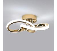 Comely Plafonnier LED Moderne, Créative Forme de Fleur Lampe de Plafond, Luminaire Plafonnier LED pour Chambre Cuisine Salon Couloir, 22W 6500K (Doré 25CM)