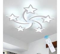Comely Plafonnier LED Moderne Dimmable, 50W 6200LM Luminaire Plafonnier Avec Télécommande, Créatif Forme De Étoile Lampe de Plafond Pour Chambre À Coucher, Salon, Chambre D'enfant, Dia 70cm