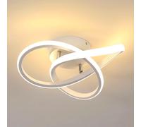 Comely Plafonnier LED Moderne, Lampe de Plafond 30W 3375LM en Forme de Fleur Créative, Plafonnier Luminaire pour Chambre à Coucher, Couloir, Cuisine, Salle de Bain, Blanc Chaud 3000K, Blanc