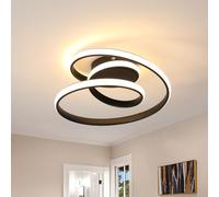 Comely Plafonnier LED Noir, 36W 4000LM Lustre LED Lumière Chaude 3000K