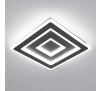 Comely Plafonnier LED Noir Carré Moderne for Salon, 52W 5850LM 40cm Luminaire Plafonnier Intérieur Lampe de Plafond pour Chambre à Coucher, Salon, Lumière Blanche 6500K