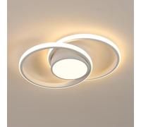 Comely Plafonnier LED, Rond Lampe de plafond 42W 4800LM, Moderne Luminaire Plafonnier pour Couloir Coucher Salle de Bains Cuisine Salon, Lumière Chaude 3000K, Longueur 40cm, Blanc