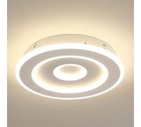 Comely Plafonnier LED Rond Moderne, 28W 28cm Lampe de Plafond, Blanc Luminaire Plafonnier Intérieur pour Chambre à Coucher, Salon, Couloir, Lumière Naturelle 4500K