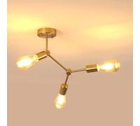 Comely Plafonnier Spoutnik Lustre Or, 3 Lumières Douilles E27 Moderne Lustres, Éclairage de Plafond pour Chambre, Cuisine, Couloir, Salle à Manger