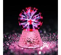 Comely Lumière de Boule de Plasma, 5 pouces Rouge Lampe de Sphère d'ion de Boule Sensible Sensible au Toucher et au Son, Boule Magique Lamp Lumières de Nuit de Nouveauté