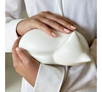 Comemori urne funéraire en Forme de Chat Dormant, Blanc