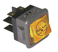comenda bascule Bouton Jaune Pompe de trop-plein 250 V 16 A 2 CO pour lave-vaisselle 2 broches
