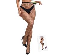 comeondear Collant Sexy Femme Érotique Bas Resille Noir Grande Taille Bas pour Porte-Jarretelles Bas Hauts de Cuisse Chaussettes En Boîte Noir,L-XXL