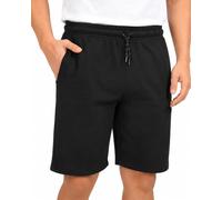 Comeor Bermuda Homme Coton - Short Homme Été Taille Élastique avec Cordon Ajustable et Poches, Short Sport Homme Léger, Bermuda Jogging Homme Décontracté pour Maison, Vacances et Détente