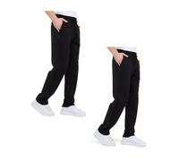 Comeor Pantalon de Jogging Pantalon de Survêtement en Coton pour Homme - Pantalon de Sport Long pour Homme - Joggers (Lot de 2 Noir XXL)
