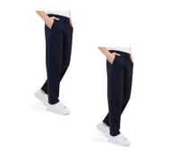 Comeor Pantalon de Jogging Pantalon de Survêtement en Coton pour Homme - Pantalon de Sport Long pour Homme - Joggers (Lot de 2 Bleu 5XL)