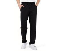 Comeor Pantalon de Jogging Pantalon de Survêtement en Coton pour Homme - Pantalon de Sport Long pour Homme - Joggers (Noir L)