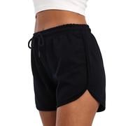 Comeor Short Ample en Coton pour Femme - Short d'été décontracté avec Poches pour entraînement, Jogging, Gym, Course à Pied, Yoga, Sport, Bleu Marine, M