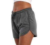 Comeor Short Ample en Coton pour Femme - Short d'été décontracté avec Poches pour entraînement, Jogging, Gym, Course à Pied, Yoga, Sport, Gris foncé, S