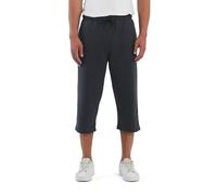 COMEOR Short capri 3/4 en coton pour homme avec poches - Short d'été décontracté coupe ample pour l'entraînement, le jogging, l'athlétisme, la gym, la course à pied, gris foncé, M