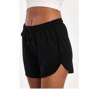 COMEOR Short court femme - Coton léger, jogging, course, yoga, sport, été, Noir S