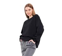 COMEOR Sweatshirt pour femme - Pull surdimensionné confortable en coton - T-shirt à manches longues - Pull basique sans capuche - Coupe droite