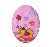 Comercial Mercera Disney © Winnie L'Ourson Et Porcinet Couché - Ecusson Thermocollant Patches Appliques, Taille: 10,7 x 8 cm