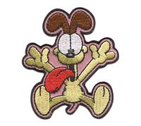 Comercial Mercera Garfield Oldie Chat de bande dessinée brodé - Ecusson Thermocollant Patches Appliques, Taille: 6 x 6,4 cm