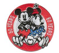 Comercial Mercera Mickey Mouse 90 Années 01 Mickey & Minnie Années Nonante Édition Spéciale - Ecusson Thermocollant Patches, Taille: 6,4 x 6,4 cm
