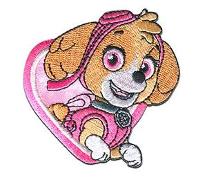 Comercial Mercera Pat' Patrouille Stella Patch Thermocollant 6,8 x 6,3 cm à repasser pour Enfant avec Super Chiens Chiot Héros Aventure, Écusson Couture Vêtement Cadeau Idée