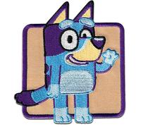 Comercial Mercera, Patch Thermocollant, Bluey, Caractère Bluey, Ecusson Thermocollant Idéal pour les Casquettes, les Vestes, les T-Shirts ou les Cartables. 100% Polyester, 7x8 Centimètres.