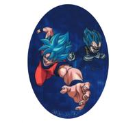 COMERCIAL MERCERA, Patch Thermocollant, Dragon Ball, Genouillère Dragon Ball, Patch de Genou pour Réparer T-shirts, Vestes, Pantalons, 100% Polyester, 11x8 Cm (Goku y Vegeta Super Saiyan Bleu)