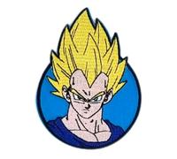 Comercial Mercera, Patch Thermocollant, Dragon Ball Z, Figurine Sayayin Vegeta, Ecusson Thermocollant Idéal pour les Casquettes, les Vestes, les T-Shirts ou les Cartables. 100% Polyester, 9x6 Cm