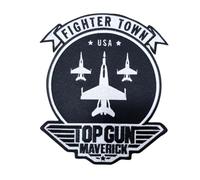 COMERCIAL MERCERA, Patch Thermocollant, Top Gun, Ecusson Thermocollant pour les Casquettes, les Vestes, les T-Shirts ou les Cartables, Imprimé, 100% Pol (Fighter Town 2, XL Brodé)