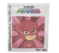 COMERCIAL MERCERA, Point de croix, Point de Croix Enfant, Pj Mask, pour Créer Votre Canevas Enfant, Amusant pour les Enfants, Apprenez avec le Kit de Broderie au Point de Croix, 18 x 15 Cm (Owlette)