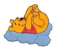 Comercial Mercera Winnie L'Ourson 'Nuages' - Ecusson Thermocollant Patches Appliques, Taille: 8,6 x 5,9 cm