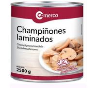 Comerco Champignons de Paris Émincés, Boîte 2500g, Poids Égoutté 1330g, Pour Sauces et Soupes, Format Économique