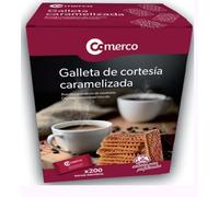 Comerco Galleta de Cortesía Caramelizada, Biscuits Caramélisés Type Spéculoos, 200 Portions de 6g, Format Professionnel pour Restauration Collective