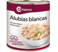 Comerco Haricots Blancs Cuits, Pack de 2 Grandes Boîtes de 1600g, Format Économique pour Collectivités