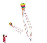 Comet Arcoíris Comets - Comète d'une Corde de 4,6 x 2,62 m - Comète Arc-en- avec Longues Lignes - Jouets interactifs Portables pour Parents et pour