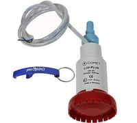 Comet LUX-PLUS Pompe submersible avec clapet anti-retour + filtre 12 V 19 litres pour camping-car, caravane, camping, bateau, kit avec porte-clés