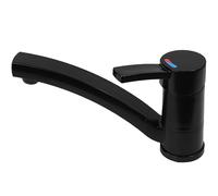 Comet Robinet mitigeur monocommande Capri compact pour camping-car, caravane, camping, bateau + interrupteur noir mat