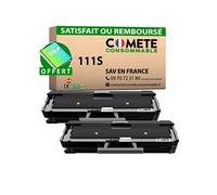 COMETE - 111S - 2 Toners compatibles avec SAMSUNG MLT-D111S D111S 111S - 2 Noir - Marque Française Noir G