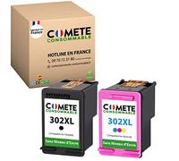 COMETE 2 Cartouche d'encre Compatible avec HP 302 302XL sans Niveau d'encre