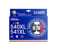COMETE 2 Cartouches d'encre Compatibles avec PG-540XL CL-541XL 540 541 XL