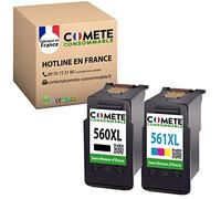 COMETE 2 Cartouches d'encre Compatibles avec PG-560XL CL-561XL 560 561 XL