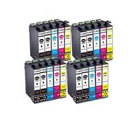COMETE - 29XL - 20 Cartouches d'encre compatibles EPSON 29XL (8 noir) - Marque française
