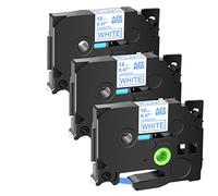 COMETE 3 Ruban Compatible avec Brother P-Touch TZe 233 12mm x 8m Bleu/Blanc | Marque Française, 3 Rubans, pour Brother P-Touch PT-D200 PT-1010 1000 PT-H100LB PT-E100VP GL-H105 PT-H200