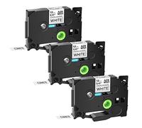COMETE - 3 Ruban TZe-S231 Tz S231 TzeS231 Compatible pour Étiqueteuse Brother P-Touch PT-D200 PT-1010 1000 PT-H100LB PT-E100VP PT-H107B PT-E110 GL-H105 PT-H200-12mm x 8m - Noir sur Blanc (3)