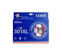 301 XL 2 Cartouches d'encre Compatible avec HP 301 XL (CH563E + CH564E) pour imprimante HP Deskjet Envy