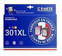 301 XL 2 Cartouches d'encre Compatible avec HP 301 XL (CH563E + CH564E) pour imprimante HP Deskjet Envy